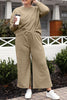 Double Take Full Size Textured Long Sleeve Top and Drawstring Pants Set - Carbone's Marketplace