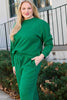 Double Take Full Size Textured Long Sleeve Top and Drawstring Pants Set - Carbone's Marketplace