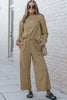 Double Take Full Size Textured Long Sleeve Top and Drawstring Pants Set - Carbone's Marketplace