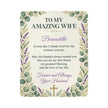 To My Amazing Wife Personalized Sherpa Blanket | Christian Gift From Husband