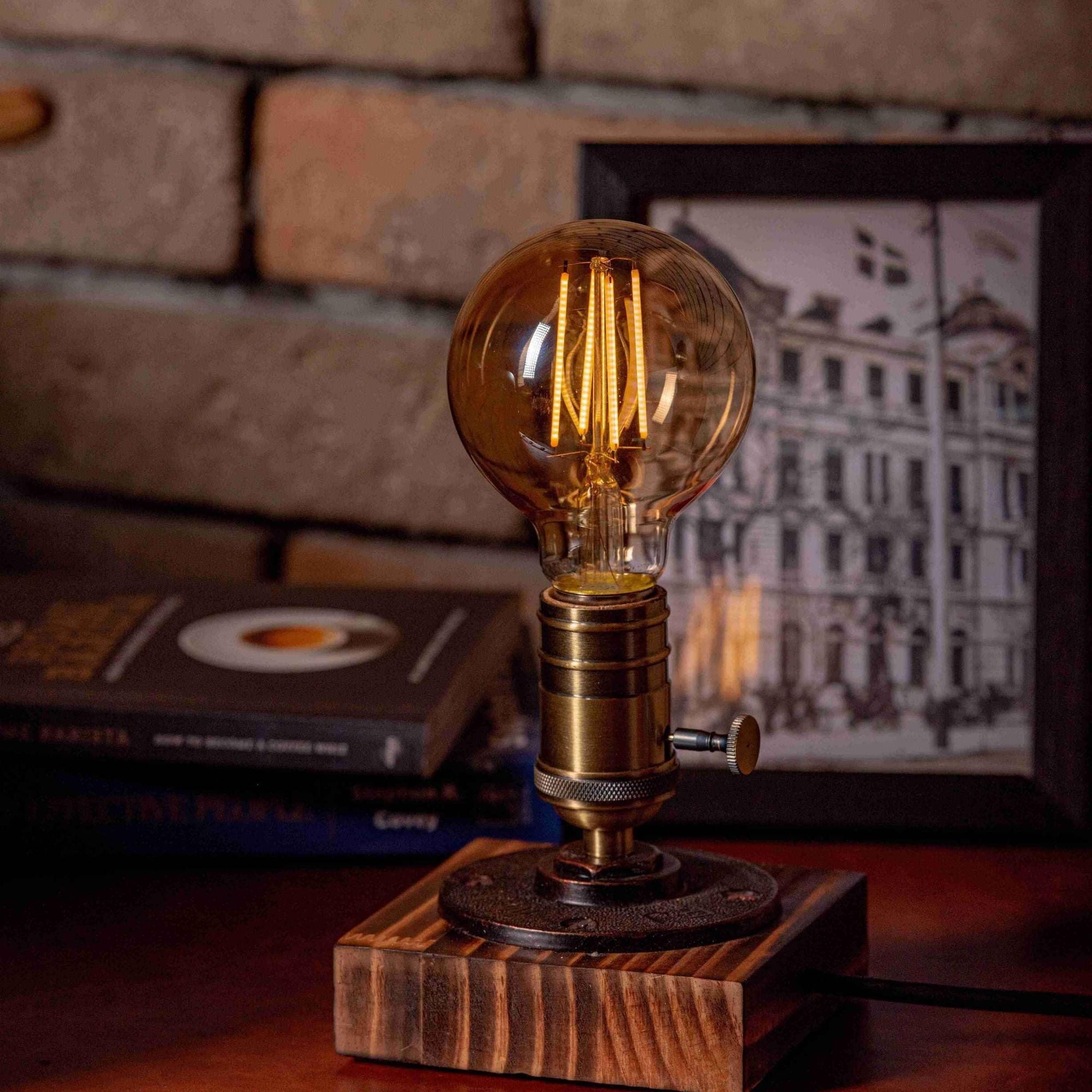 Edison steampunk Handmade Vintage Adjustable Pipe Lamp - Carbone's Marketplace