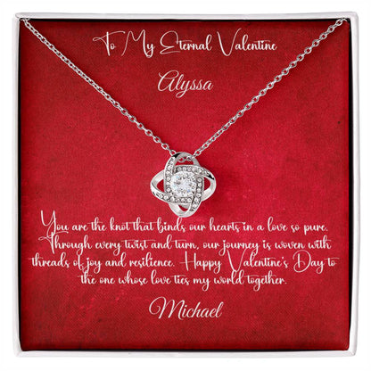 Eternal Love, Exquisite Style: Valentine's Day Edition Love Knot Necklace to Cherish Forever - Carbone's Marketplace