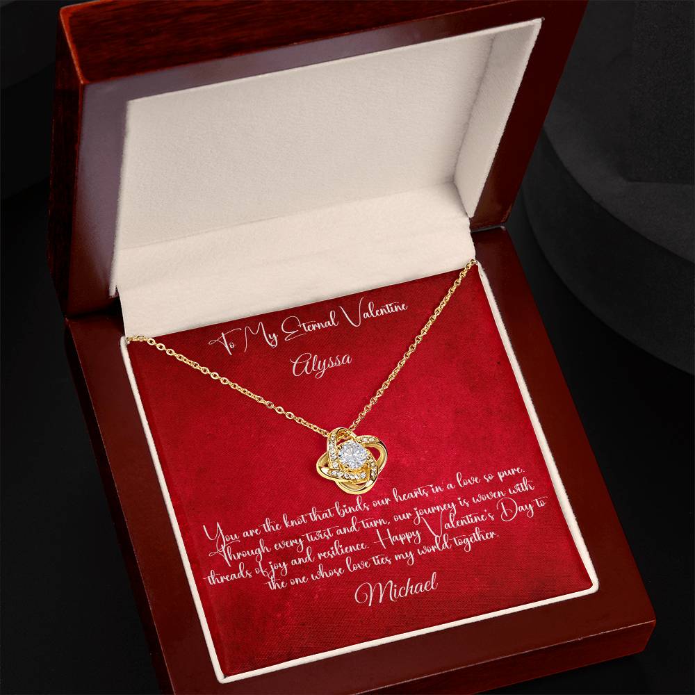 Eternal Love, Exquisite Style: Valentine's Day Edition Love Knot Necklace to Cherish Forever - Carbone's Marketplace