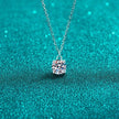 Exquisite 1 Carat Moissanite Sterling Silver Necklace: Elegant Women's Jewelry for Fashion and Style - Carbone's Marketplace