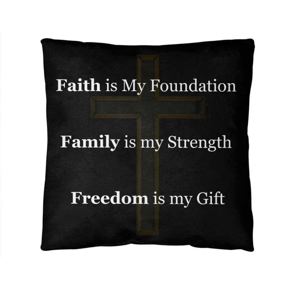 Faith, Family & Freedom Pillow - Carbone's Marketplace