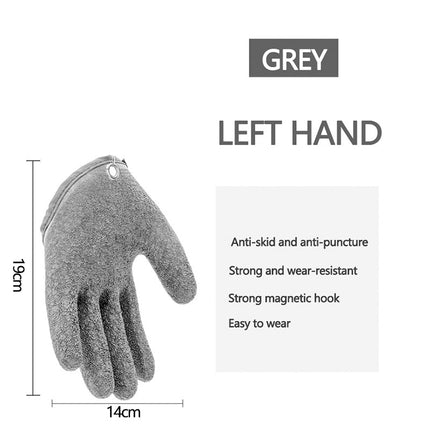 Fishing Gloves Anti - Slip Protect Hand from Puncture Scrapes Fisherman Professional Catch Fish Latex Hunting Gloves Left/Right - Carbone's Marketplace