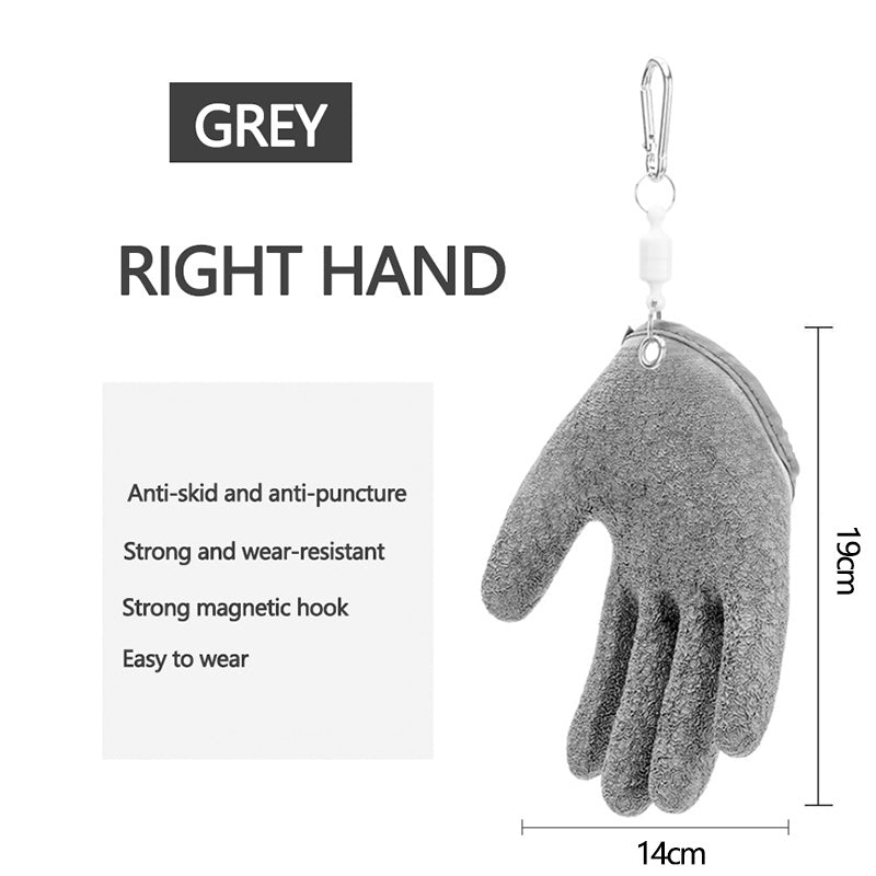 Fishing Gloves Anti - Slip Protect Hand from Puncture Scrapes Fisherman Professional Catch Fish Latex Hunting Gloves Left/Right - Carbone's Marketplace