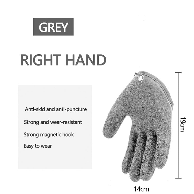 Fishing Gloves Anti - Slip Protect Hand from Puncture Scrapes Fisherman Professional Catch Fish Latex Hunting Gloves Left/Right - Carbone's Marketplace