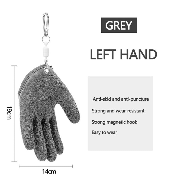 Fishing Gloves Anti - Slip Protect Hand from Puncture Scrapes Fisherman Professional Catch Fish Latex Hunting Gloves Left/Right - Carbone's Marketplace