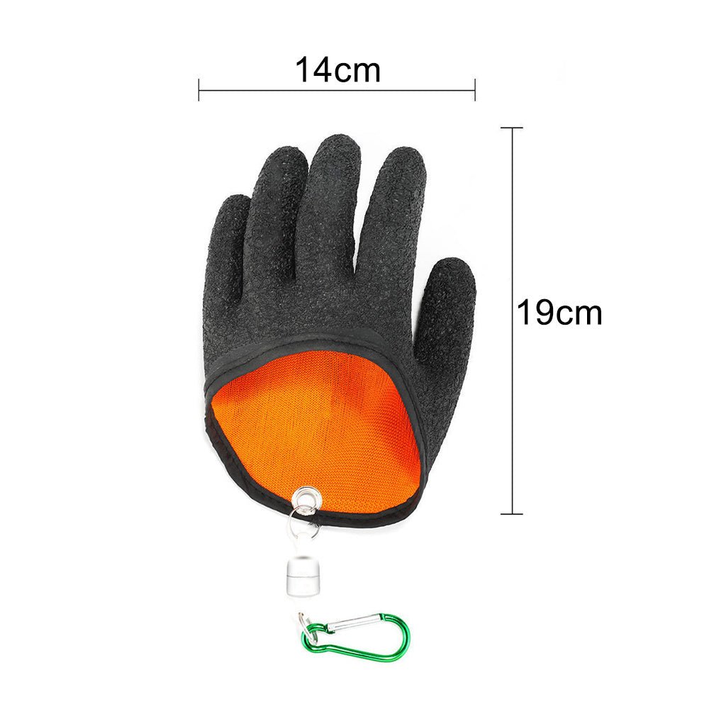 Fishing Gloves Anti - Slip Protect Hand from Puncture Scrapes Fisherman Professional Catch Fish Latex Hunting Gloves Left/Right - Carbone's Marketplace