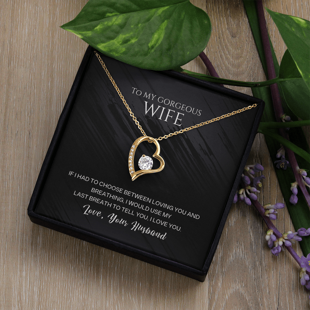 Forever Yours – To My Wife Heart Pendant - Carbone's Marketplace