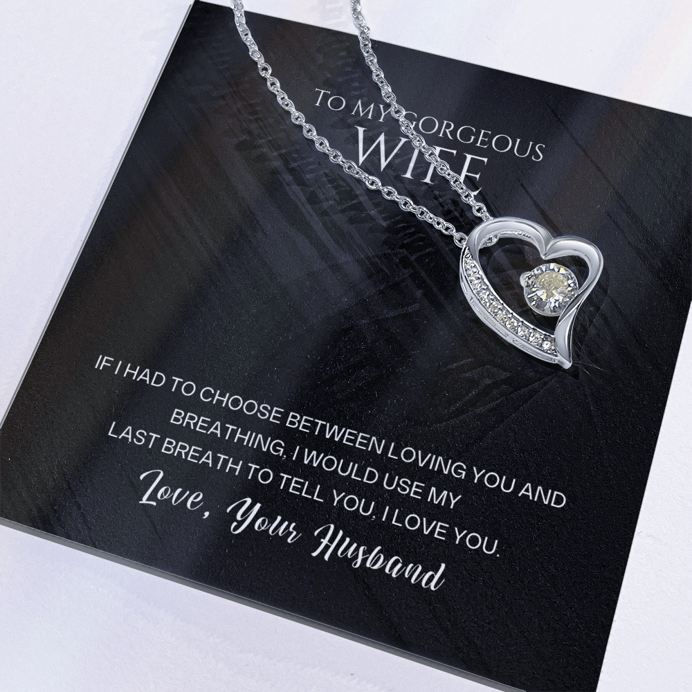 Forever Yours – To My Wife Heart Pendant - Carbone's Marketplace