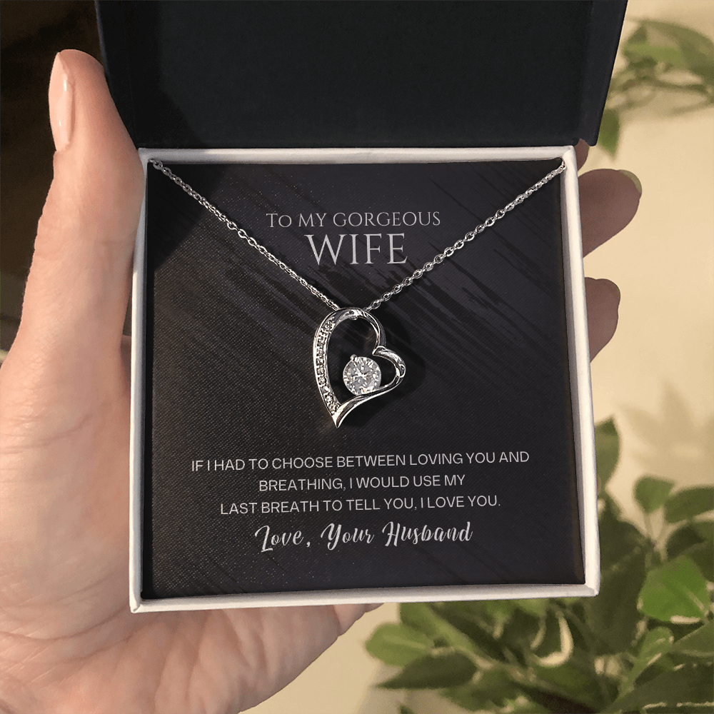 Forever Yours – To My Wife Heart Pendant - Carbone's Marketplace