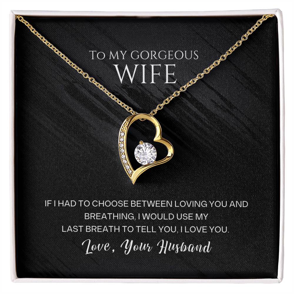Forever Yours – To My Wife Heart Pendant - Carbone's Marketplace