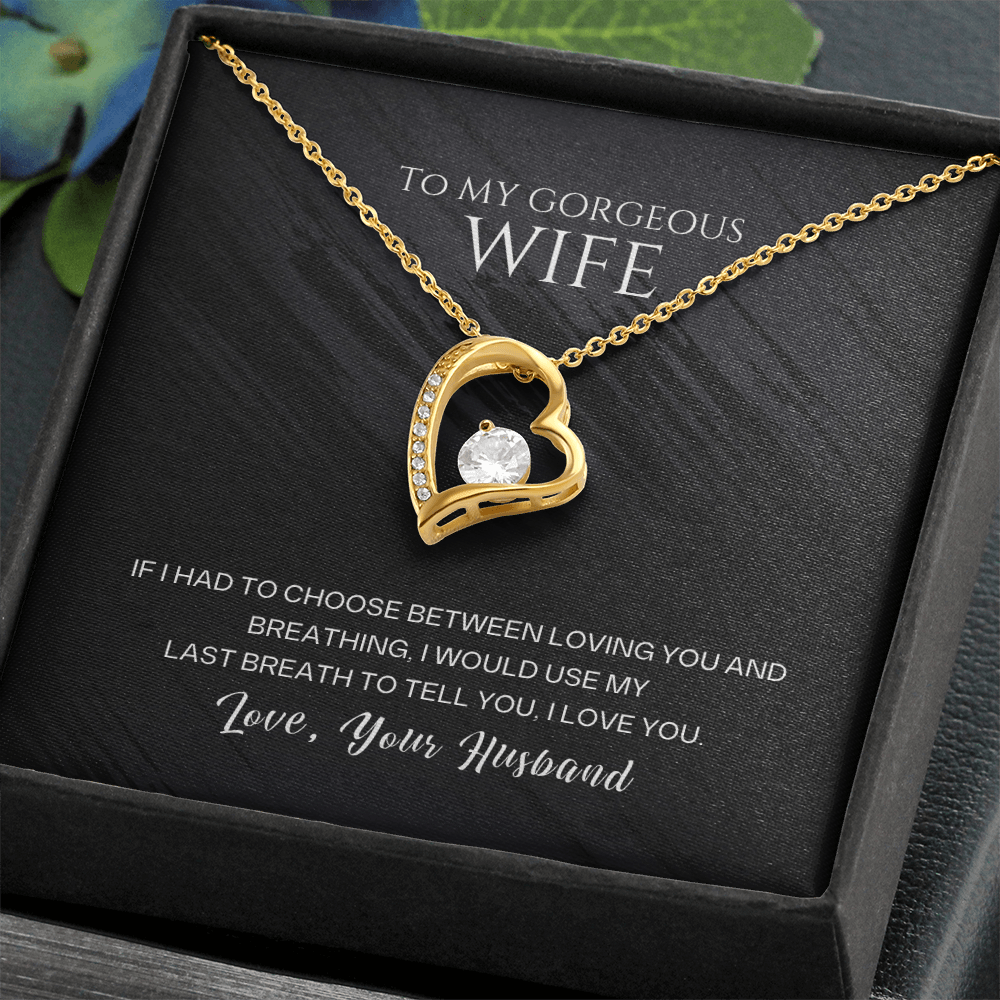 Forever Yours – To My Wife Heart Pendant - Carbone's Marketplace