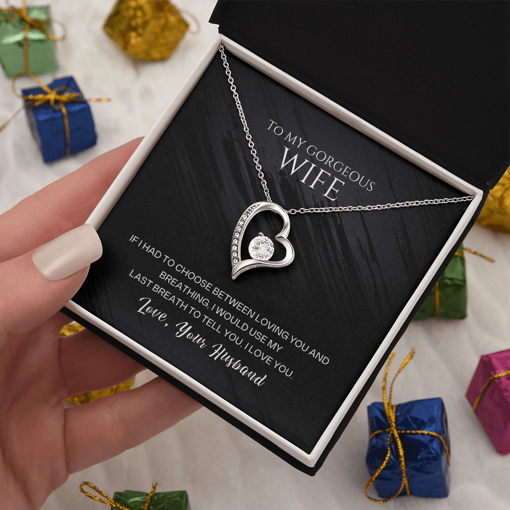 Forever Yours – To My Wife Heart Pendant - Carbone's Marketplace