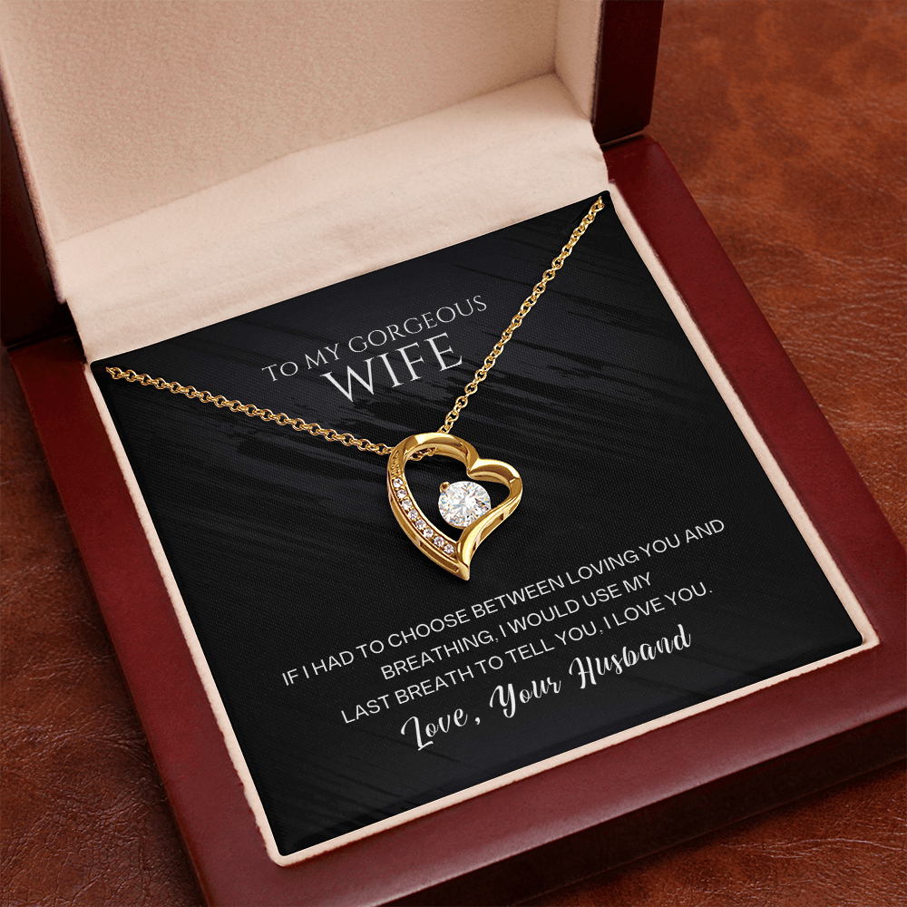 Forever Yours – To My Wife Heart Pendant - Carbone's Marketplace