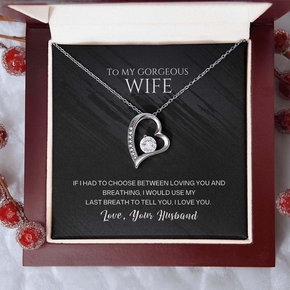Forever Yours – To My Wife Heart Pendant - Carbone's Marketplace