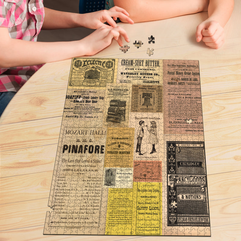 Vintage Newspaper Jigsaw Puzzle