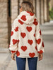 Fuzzy Heart Pocketed Dropped Shoulder Hoodie - Carbone's Marketplace