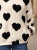 Fuzzy Heart Pocketed Dropped Shoulder Hoodie - Carbone's Marketplace