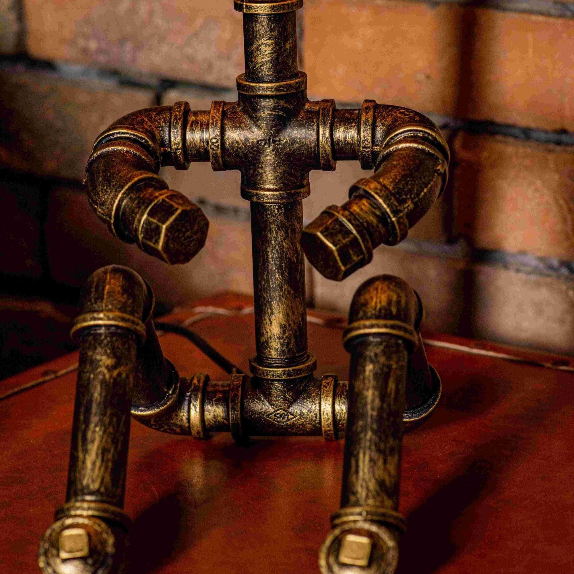 Galaxy Steampunk Handmade Vintage Adjustable Pipe Lamp - Carbone's Marketplace