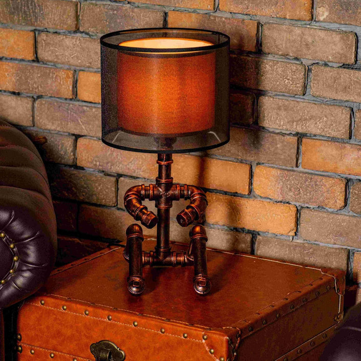 Galaxy Steampunk Handmade Vintage Adjustable Pipe Lamp - Carbone's Marketplace