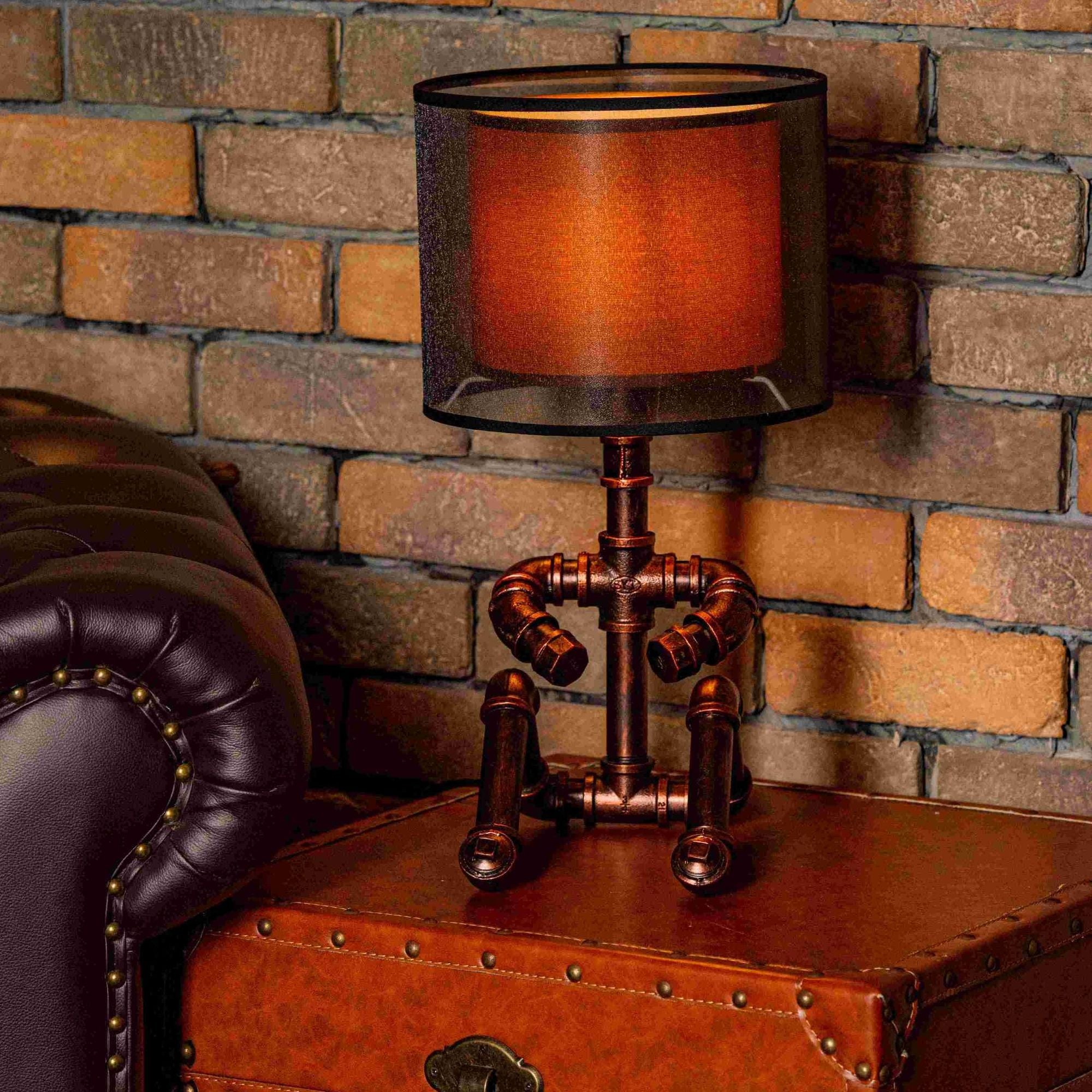 Galaxy Steampunk Handmade Vintage Adjustable Pipe Lamp - Carbone's Marketplace