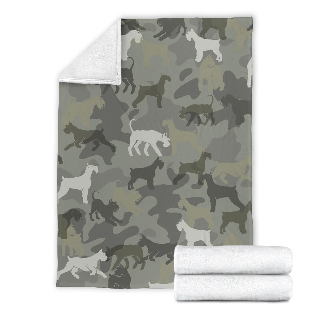 Giant Schnauzer Camo Blanket - Carbone's Marketplace