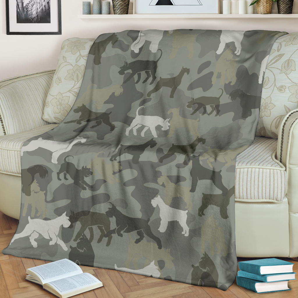 Giant Schnauzer Camo Blanket - Carbone's Marketplace