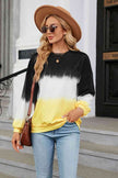 Gradient Round Neck Long Sleeve Sweatshirt - Carbone's Marketplace