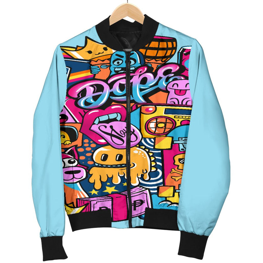 Graffiti Men's Bomber Jacket - Carbone's Marketplace