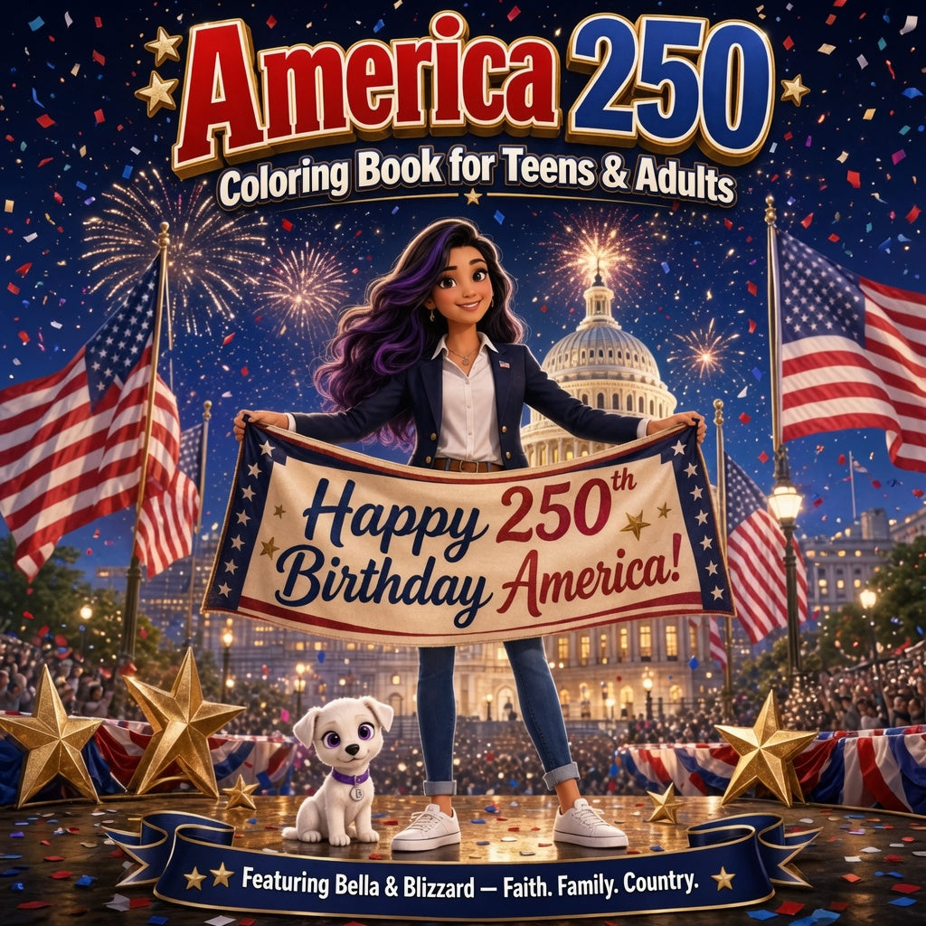 Free America 250 Adult Coloring Book 🇺🇸