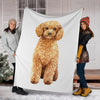 Hand Drawn Poodle Dog Premium Blanket, Watercolour Illustration - Carbone's Marketplace