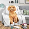 Hand Drawn Poodle Dog Premium Blanket, Watercolour Illustration - Carbone's Marketplace