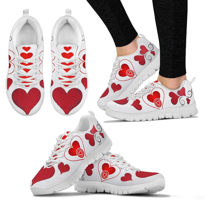 Heart Print Running Shoes For Women - Carbone's Marketplace