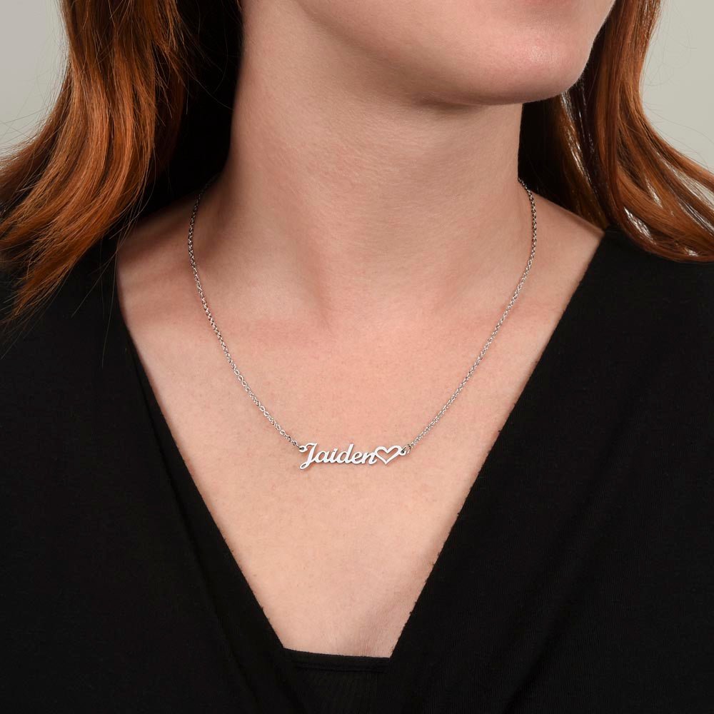 Heartfelt Connection: Embrace Eternal Love with Dearest Daughter's Name Necklace - From Mother - Carbone's Marketplace