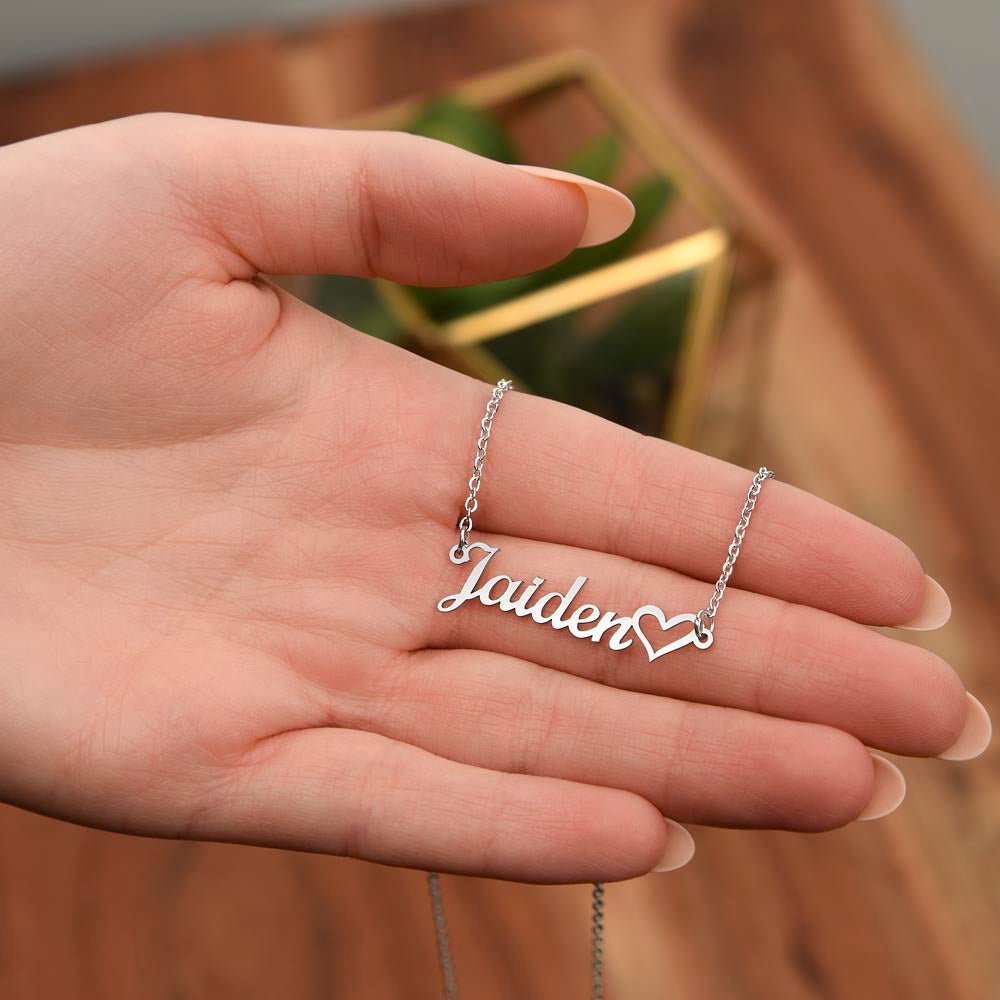 Heartfelt Connection: Embrace Eternal Love with Dearest Daughter's Name Necklace - From Mother - Carbone's Marketplace