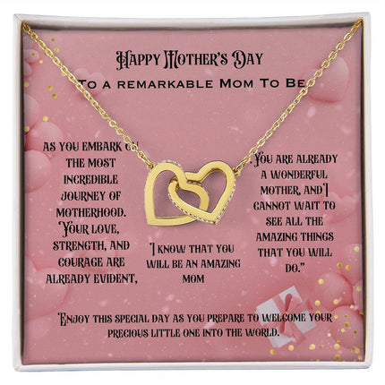 Interlocking Hearts Necklace for Mom To Be - Carbone's Marketplace