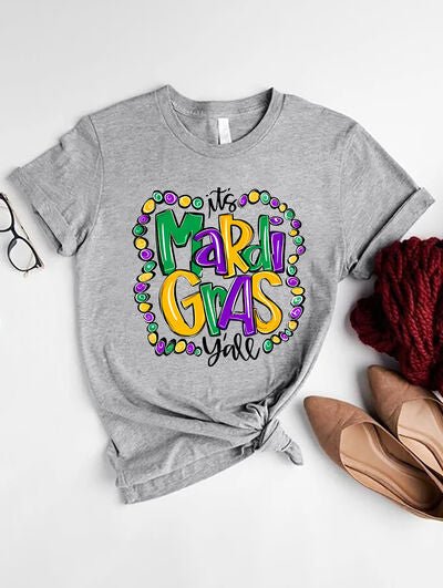 IT'S MARDI GRAS Y'ALL Round Neck T-Shirt - Carbone's Marketplace
