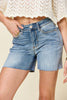 Judy Blue Full Size High Waist Raw Hem Denim Shorts - Carbone's Marketplace