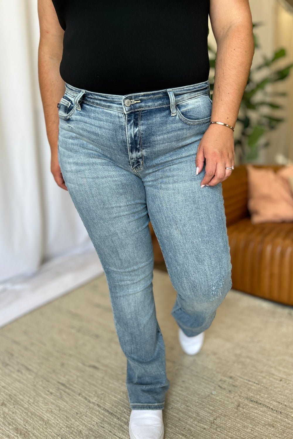 Judy Blue Full Size Medium Rise Bootcut Jeans - Carbone's Marketplace