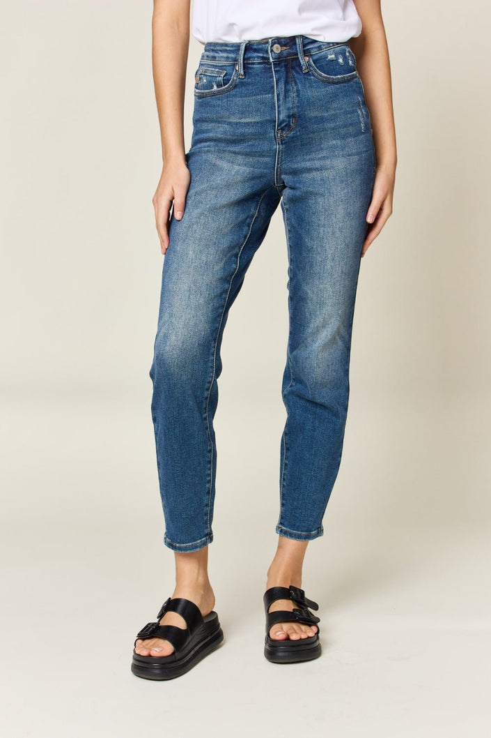 Judy Blue Full Size Tummy Control High Waist Slim Jeans - Carbone's Marketplace