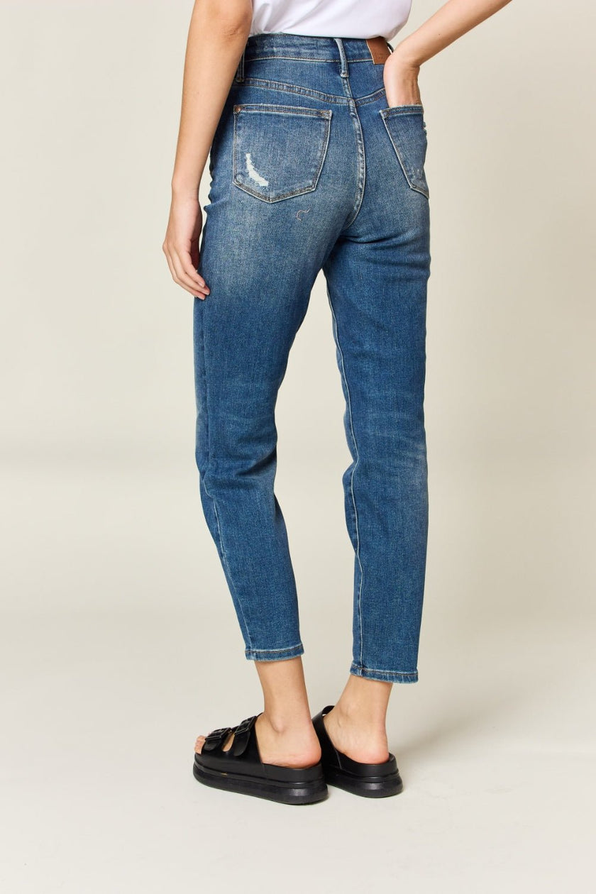 Judy Blue Full Size Tummy Control High Waist Slim Jeans - Carbone's Marketplace
