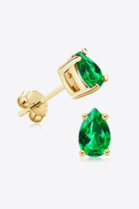 Lab - Grown Emerald Stud Earrings - Carbone's Marketplace