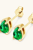 Lab - Grown Emerald Stud Earrings - Carbone's Marketplace