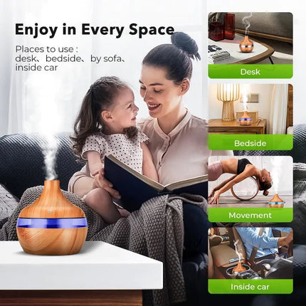 LED Wood Grain Humidifier - Carbone's Marketplace