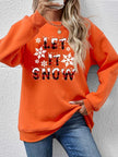 LET IT SNOW Round Neck Long Sleeve Sweatshirt - Carbone's Marketplace