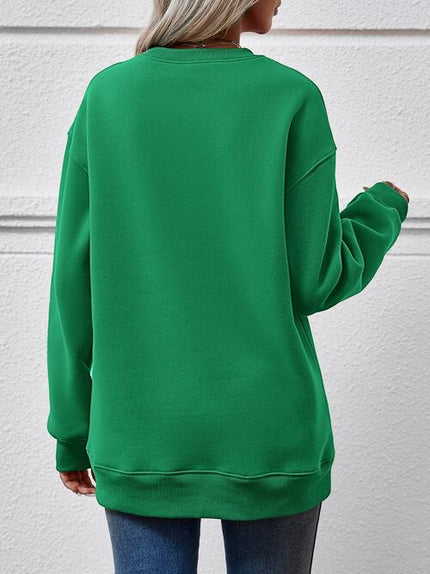 LET IT SNOW Round Neck Long Sleeve Sweatshirt - Carbone's Marketplace