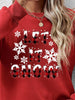 LET IT SNOW Round Neck Long Sleeve Sweatshirt - Carbone's Marketplace